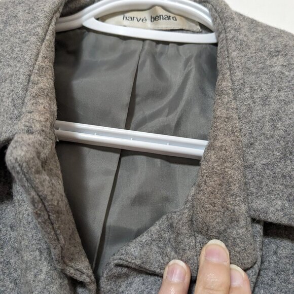 *3/$10* Harve Benard Wool Cape Blazer Grey VINTAGE One Size - Picture 2 of 3